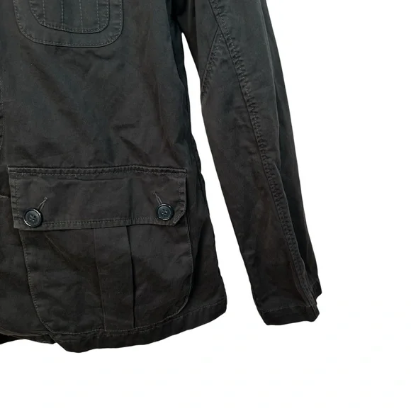 Pretty Green Utility Jacket Black Dark Grey Size L Casual Workwear - Picture 4 of 14